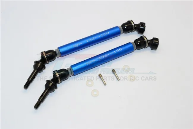 GPM 1/8 TRX REVO/E-REVO/SUMMIT STEEL+ALLOY FRONT/REAR UNIVERSAL SHAFT (135-150MM) WITH WASHERS & WHEEL HUBS-PAIR STRV2125A
GPM 1/8 TRX REVO/E-REVO/SUMMIT STEEL+ALLOY FRONT/REAR UNIVERSAL SHAFT (135-150MM) WITH WASHERS & WHEEL HUBS-PAIR STRV2125A
