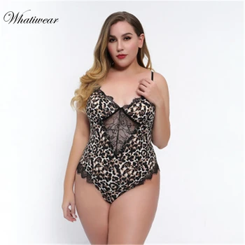 Whatiwear Sexy Lace Strap V-Neck Bodysuit Women Leopard Skinny Mesh Bodysuit Female Body Suit For Women Plus Size Bodysuits
Whatiwear Sexy Lace Strap V-Neck Bodysuit Women Leopard Skinny Mesh Bodysuit Female Body Suit For Women Plus Size Bodysuits