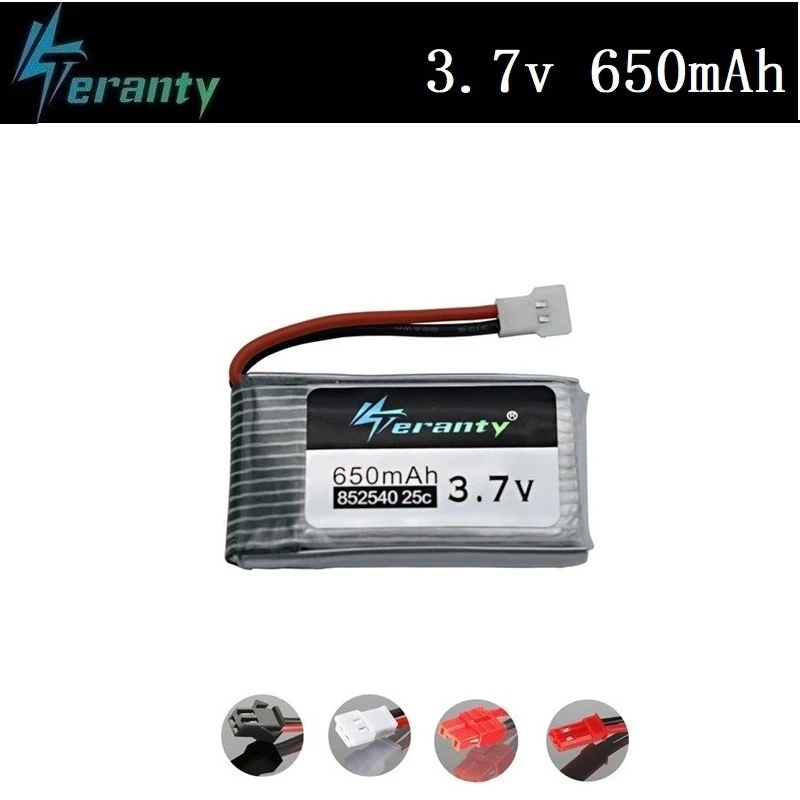 Teranty Power 3.7V 650mAh Li-po Battery For SYMA X5C X5C-1 X5 H5C X5SW 852540 3.7V Drone Rechargeable Lithium Battery 50Pcs/Sets
Teranty Power 3.7V 650mAh Li-po Battery For SYMA X5C X5C-1 X5 H5C X5SW 852540 3.7V Drone Rechargeable Lithium Battery 50Pcs/Sets