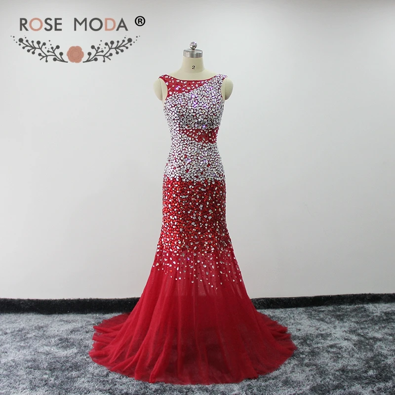Платье для выпускного вечера с кристаллами Rose Moda 2019|Платья на выпускной| |