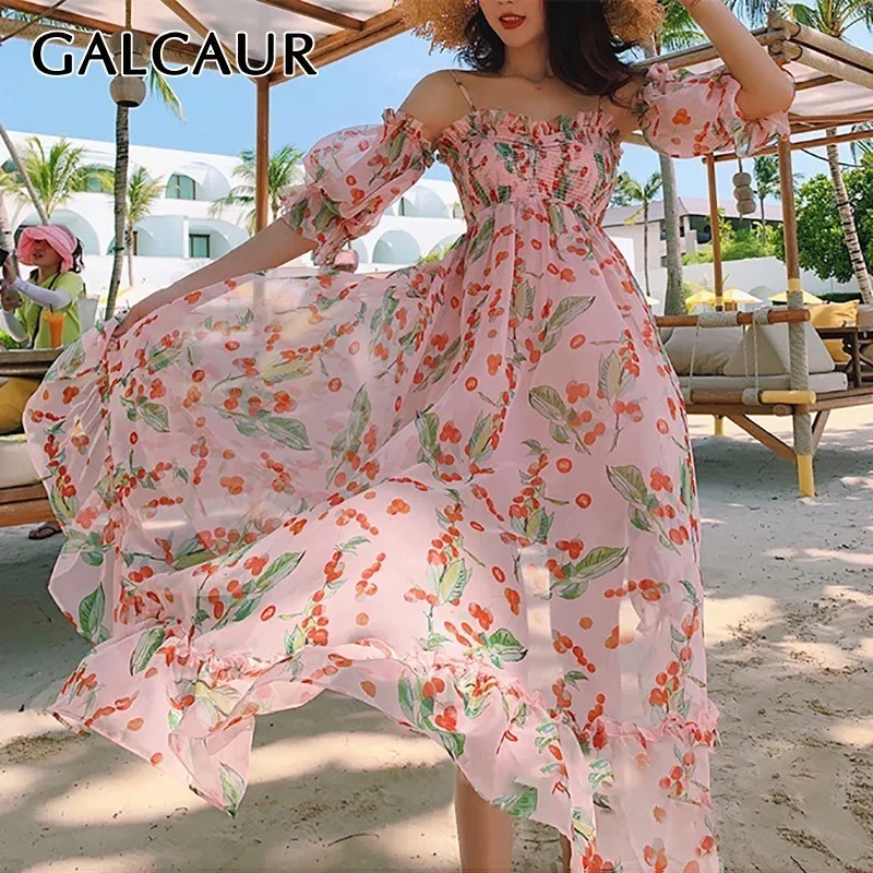 GALCAUR Elegant Print Women Dress Off Shoulder Strapless Half Sleeve High Waist Ruffles Asymmetrical Dresses Female Summer 2019
GALCAUR Elegant Print Women Dress Off Shoulder Strapless Half Sleeve High Waist Ruffles Asymmetrical Dresses Female Summer 2019
