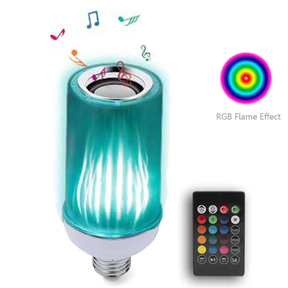 Color Flame Effect Speaker Music Light Bulb E26 Flicker Effect for Festival Celebration Decorative Remoter RGB Speaker Bulb
Color Flame Effect Speaker Music Light Bulb E26 Flicker Effect for Festival Celebration Decorative Remoter RGB Speaker Bulb