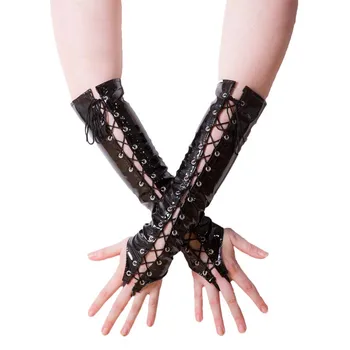Sexy PVC Hard Cuff Hanging Cuff Dance Gloves Nightclub Stage Ds Costume Dance Costume Party Finger Long Gloves
Sexy PVC Hard Cuff Hanging Cuff Dance Gloves Nightclub Stage Ds Costume Dance Costume Party Finger Long Gloves