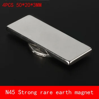 4PCS 50*20*3mm N45 Strong rare earth permanent magnet plating Nickel Neodymium magnet 50X20X3MM
4PCS 50*20*3mm N45 Strong rare earth permanent magnet plating Nickel Neodymium magnet 50X20X3MM