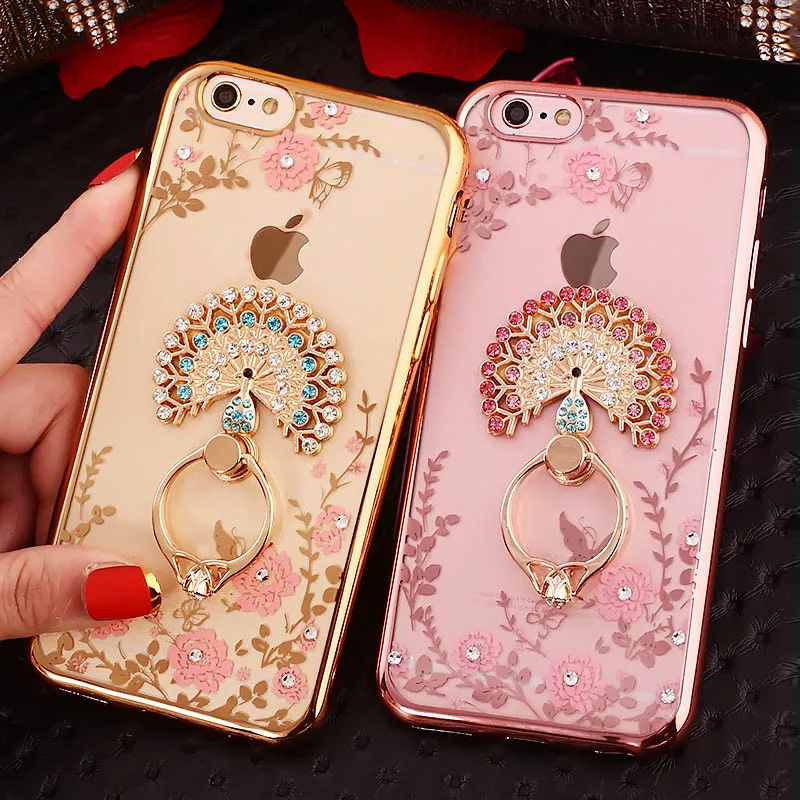 Plating Rhinestones Stand Soft Case For iPhone 7 6 6S Plus Bling Diamond peacock Back Slim TPU Cover For iPhone X 8 plus 6s 7
Plating Rhinestones Stand Soft Case For iPhone 7 6 6S Plus Bling Diamond peacock Back Slim TPU Cover For iPhone X 8 plus 6s 7