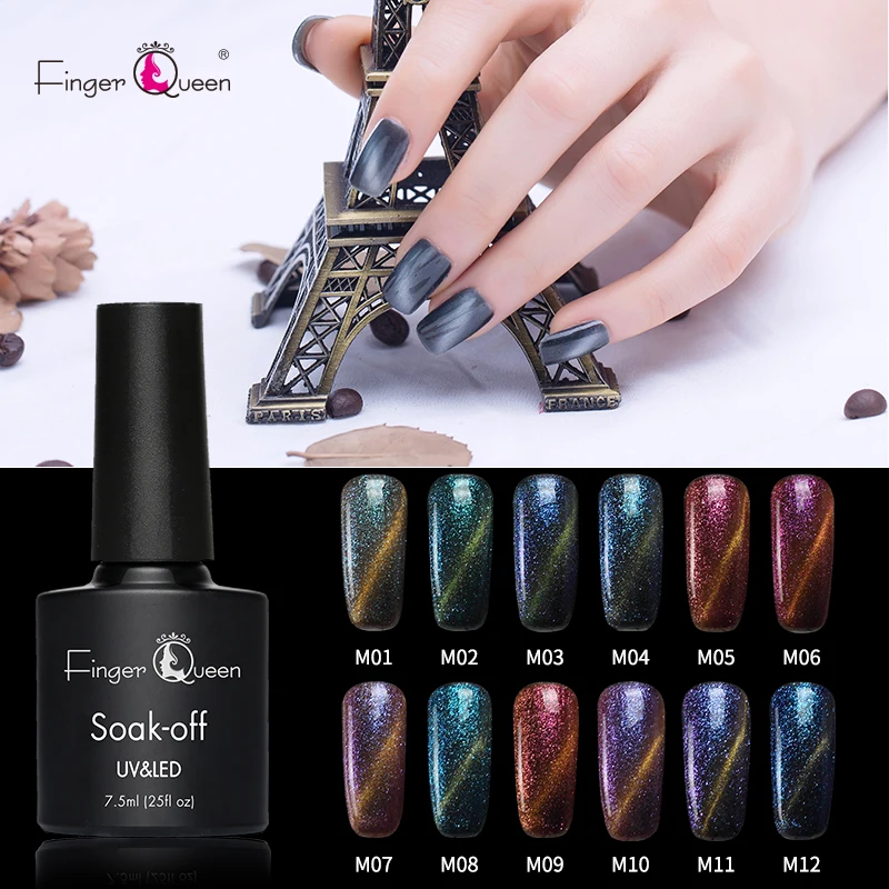 FingerQueen 3D Cat Eyes 48Colors 1 pc 7.5ml Magnet Effect UV LED Gel Nail Polish With Powder Glitter Nail Art Nail Gel Polish
FingerQueen 3D Cat Eyes 48Colors 1 pc 7.5ml Magnet Effect UV LED Gel Nail Polish With Powder Glitter Nail Art Nail Gel Polish