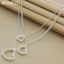 ネックレス高級ファッションパーティー 925 シルバー色 3 ハートのネックレス女性ジュエリー(China)