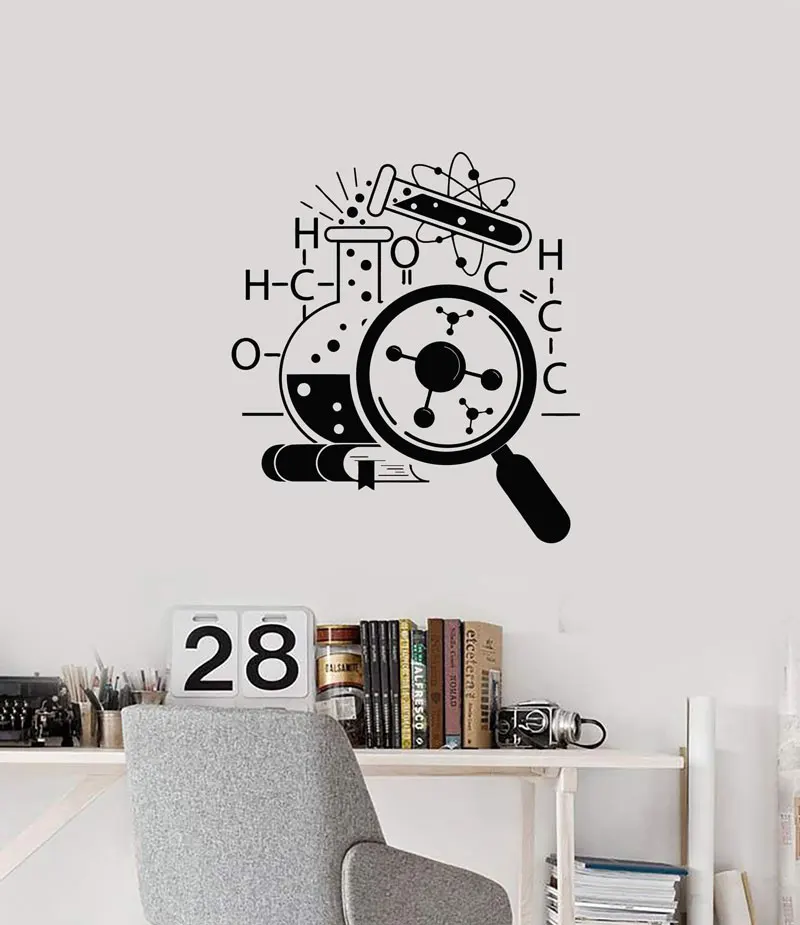 Vinyl wall decal science laboratory school chemistry, scientist, laboratory decorative sticker mural KX01
Vinyl wall decal science laboratory school chemistry, scientist, laboratory decorative sticker mural KX01