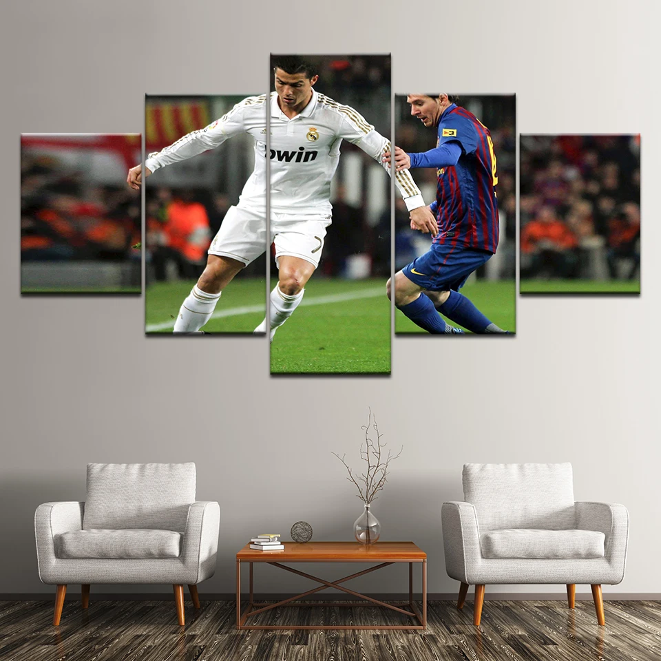 Canvas Painting Barcelona vs Real Madrid 5 Pieces Wall Art Painting Modular Sport Wallpapers Poster Print Home Decor
Canvas Painting Barcelona vs Real Madrid 5 Pieces Wall Art Painting Modular Sport Wallpapers Poster Print Home Decor