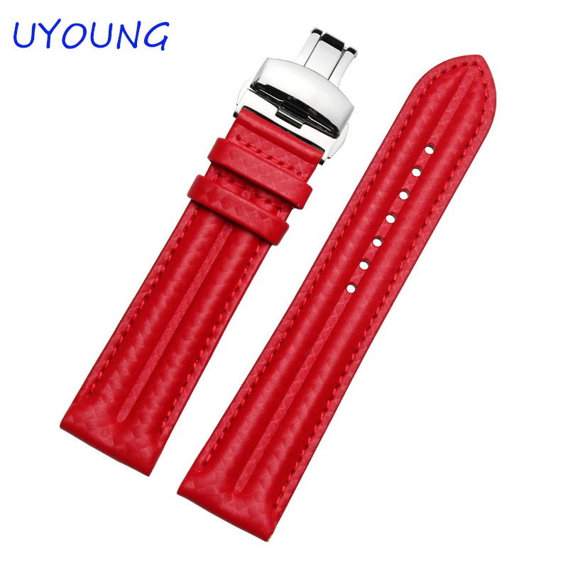 Carbon fiber pattern Quality Genuine Leather Watchband 22mm Mens Women Watch accessories
Carbon fiber pattern Quality Genuine Leather Watchband 22mm Mens Women Watch accessories