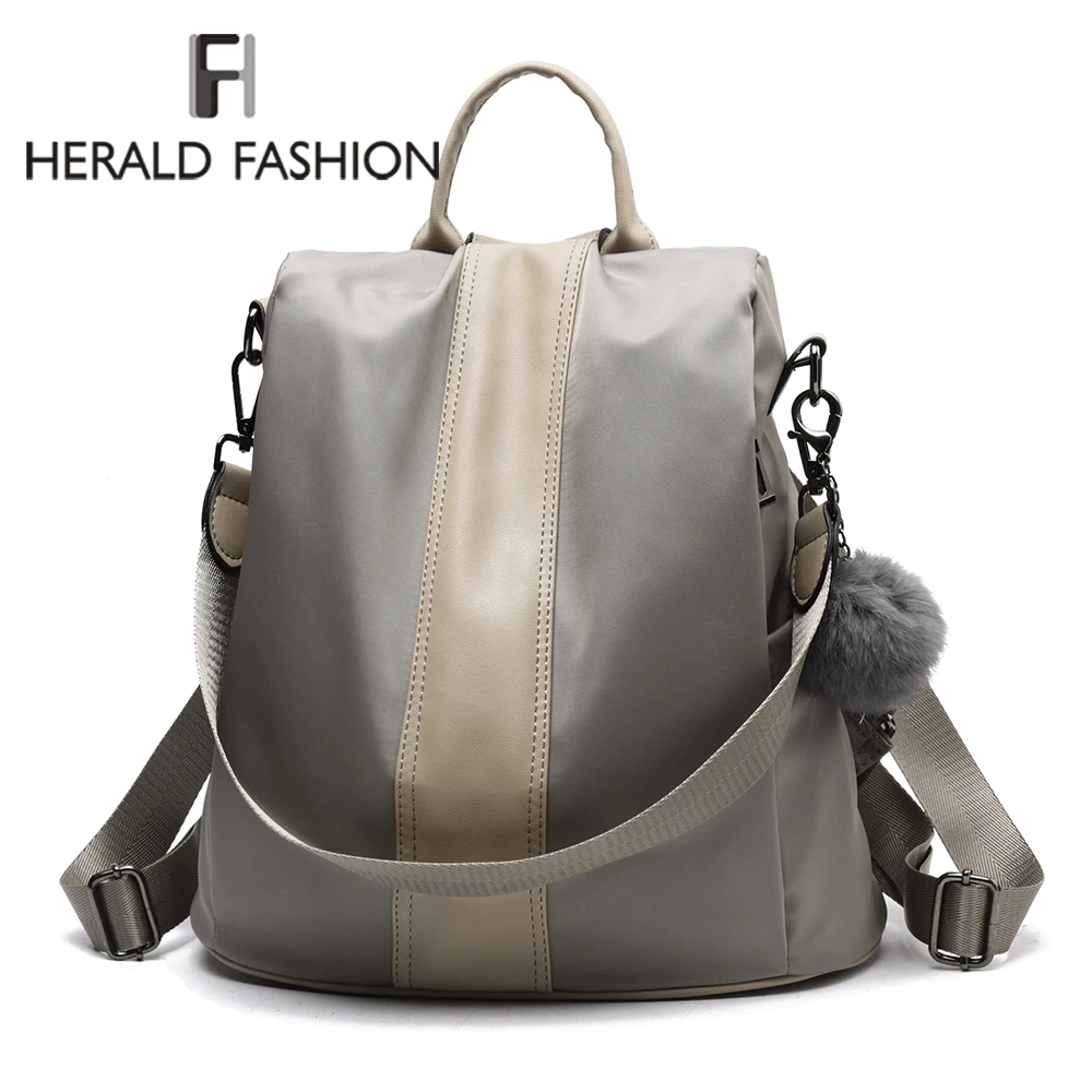 HERALD FASHION Leather Anti-thief Backpack Women Classic Large Capacity Hair Ball School Bag Female Traveling Bags Hot Sales
HERALD FASHION Leather Anti-thief Backpack Women Classic Large Capacity Hair Ball School Bag Female Traveling Bags Hot Sales