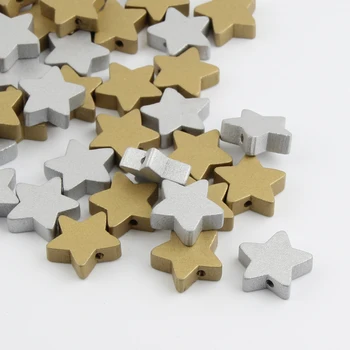 30Pcs/Lot Loose Spacer Beads Star Wooden Beads Fit Jewelry Findings Kids 15MM DIY Gold/Sliver Color
30Pcs/Lot Loose Spacer Beads Star Wooden Beads Fit Jewelry Findings Kids 15MM DIY Gold/Sliver Color