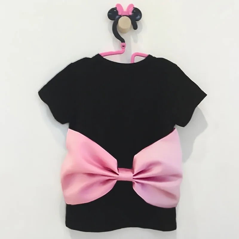 Girls T-shirt Solid color New 2020 Summer Fashion Children Girl Short Sleeve Cotton Big Bowknot T shirts Baby Girl Clothes Black
Girls T-shirt Solid color New 2020 Summer Fashion Children Girl Short Sleeve Cotton Big Bowknot T shirts Baby Girl Clothes Black