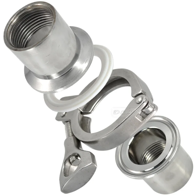 High Quality2 Pcs 1.25" DN32 Sanitary Female Threaded Ferrule Pipe Fittings+Tri Clamp+Gasket Stainless Steel SS316
High Quality2 Pcs 1.25" DN32 Sanitary Female Threaded Ferrule Pipe Fittings+Tri Clamp+Gasket Stainless Steel SS316