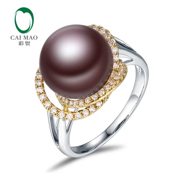 18k White and Yellow Gold precious 11-12mm Round Freshwater Pearl Ring 0.4ct Natural Diamond manufacturer Free Shipping
18k White and Yellow Gold precious 11-12mm Round Freshwater Pearl Ring 0.4ct Natural Diamond manufacturer Free Shipping