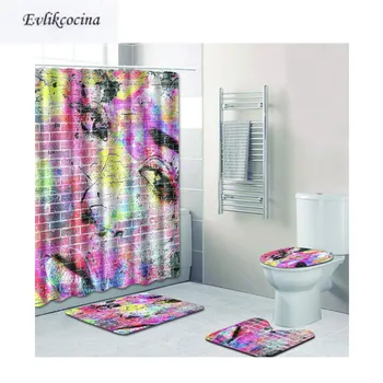 Free Shipping 4pcs Woman Face Mural Banyo Paspas Bathroom Carpet Toilet Bath Mat Set Anti Slip Tapis Salle De Bain Alfombra Bano
Free Shipping 4pcs Woman Face Mural Banyo Paspas Bathroom Carpet Toilet Bath Mat Set Anti Slip Tapis Salle De Bain Alfombra Bano