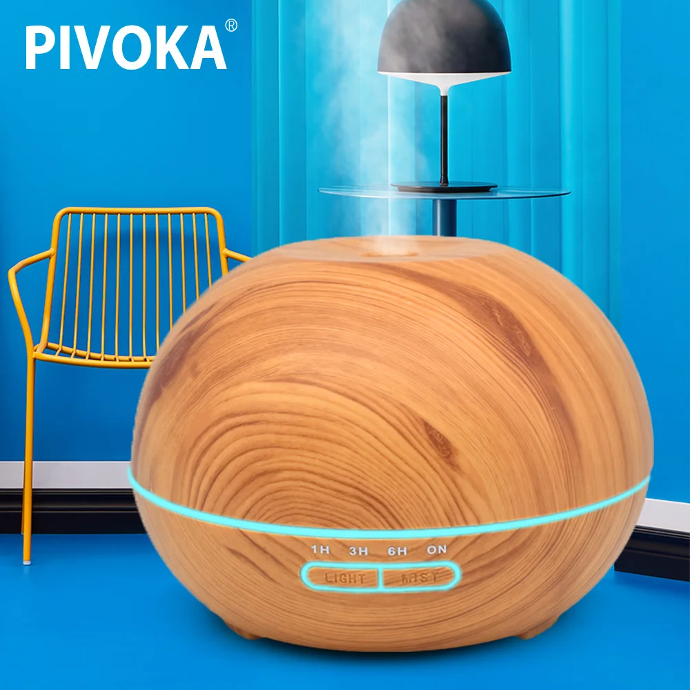 PIVOKA 550ML Ultrasonic Timing LED Wood Grain Electric Air Humidifier Aromatherapy Essential Oil Diffuser
PIVOKA 550ML Ultrasonic Timing LED Wood Grain Electric Air Humidifier Aromatherapy Essential Oil Diffuser