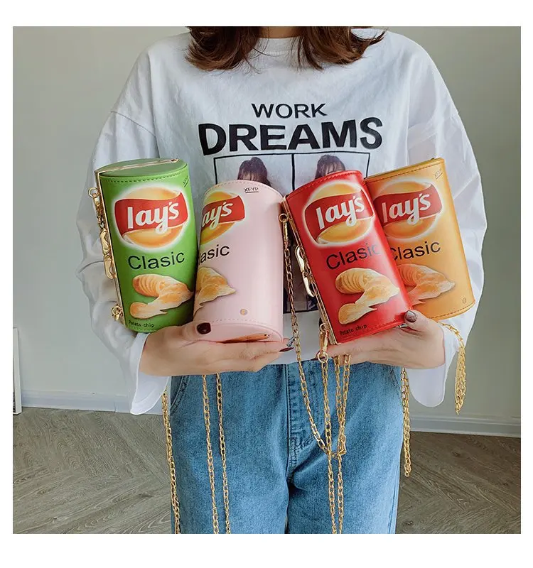 Cute Potato Chips Printing Shoulder Bag Women Casual Handbags Chains Ladies Crossbody Mini Messenger Bag Dropshiping
Cute Potato Chips Printing Shoulder Bag Women Casual Handbags Chains Ladies Crossbody Mini Messenger Bag Dropshiping