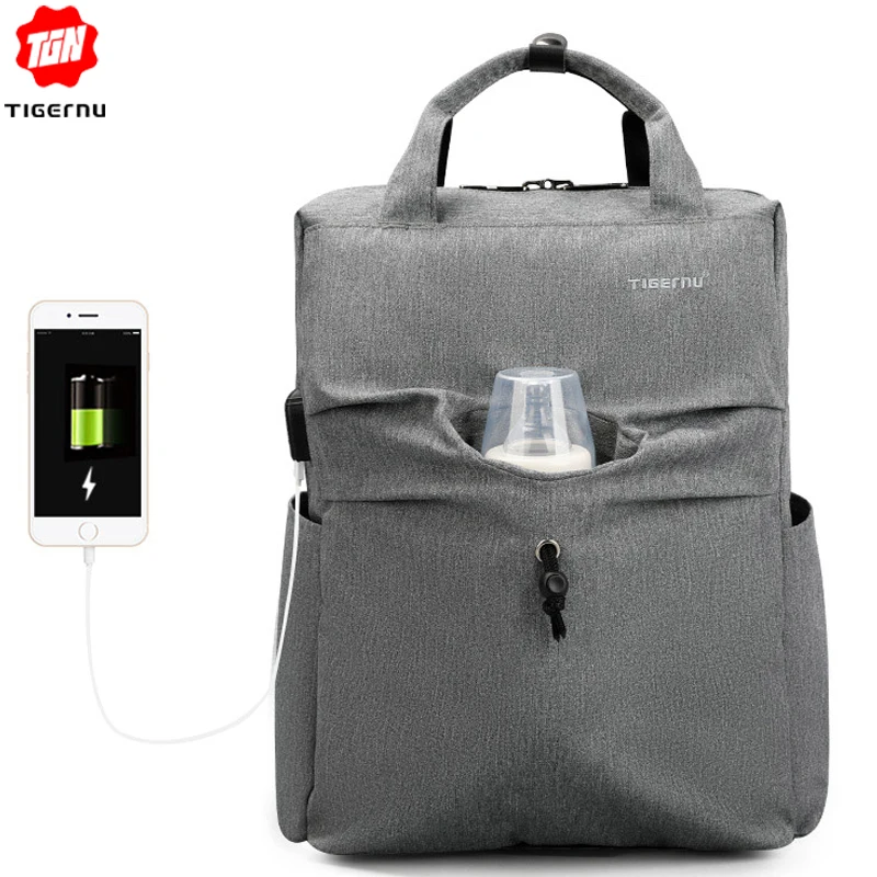 Tigernu Women Baby Diaper Bags for Mummy Top Handle Baby Nappy Bag USB Charge Daddy Backpacks Waterproof Laptop Bag Milk Bottle
Tigernu Women Baby Diaper Bags for Mummy Top Handle Baby Nappy Bag USB Charge Daddy Backpacks Waterproof Laptop Bag Milk Bottle