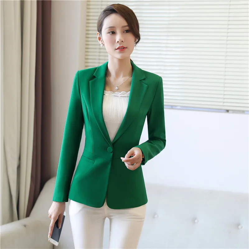 Women's Jacket Spring and Autumn Long Sleeve Top New Style One Button Office Ms. OL Slim Solid Color Professional Wear coat
Women's Jacket Spring and Autumn Long Sleeve Top New Style One Button Office Ms. OL Slim Solid Color Professional Wear coat