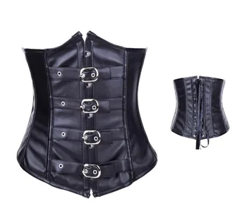 Gothic Leather Corset for Women Black Buckle Leather Underbust Corset Lady Sexy Faux Leather Corset
Gothic Leather Corset for Women Black Buckle Leather Underbust Corset Lady Sexy Faux Leather Corset