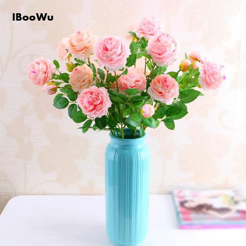 3-head Beautiful Rose Peony Artificial Silk Flowers Small bouquet flores Home Party Spring Wedding Decoration Marriage Fake Flow
3-head Beautiful Rose Peony Artificial Silk Flowers Small bouquet flores Home Party Spring Wedding Decoration Marriage Fake Flow