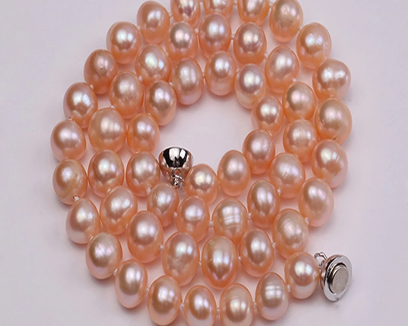 Real Pink Pearl Women Necklace Jewelry 9-10mm Round Natural Pink Freshwater Cultured Pearl Necklace 18
Real Pink Pearl Women Necklace Jewelry 9-10mm Round Natural Pink Freshwater Cultured Pearl Necklace 18