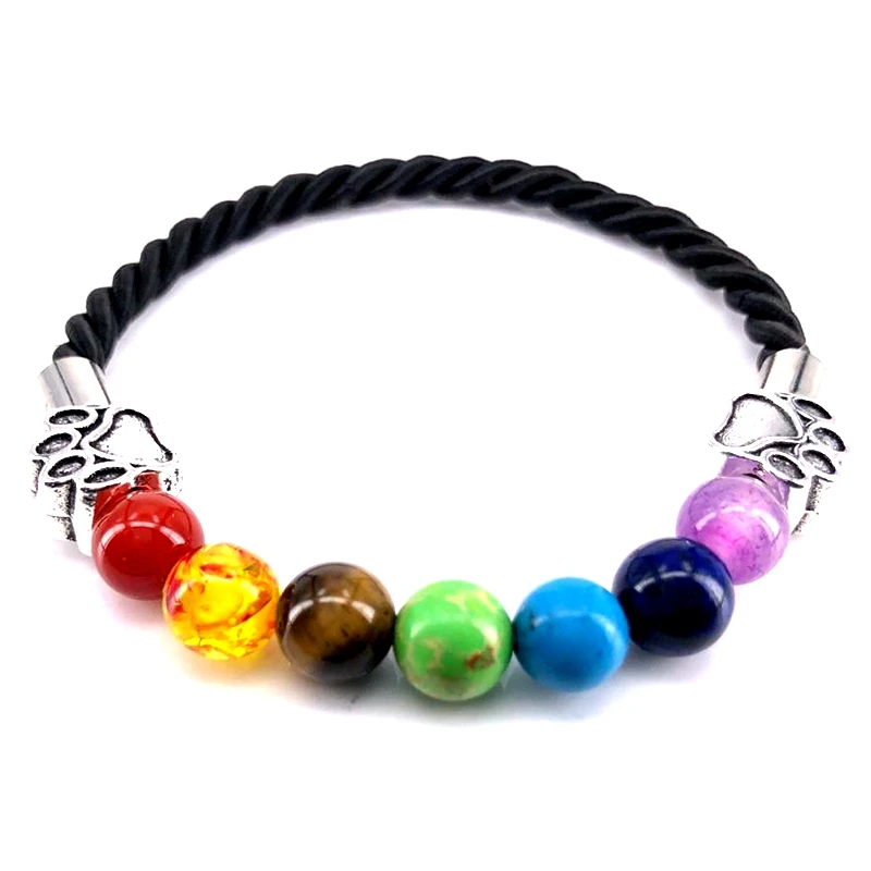 2018 New Hand Made Rope Bracelet 7 Chakra Men Women Bracelet Dog Paw Charm Bangle for Pet Lovers Jewelry Gift A18091
2018 New Hand Made Rope Bracelet 7 Chakra Men Women Bracelet Dog Paw Charm Bangle for Pet Lovers Jewelry Gift A18091
