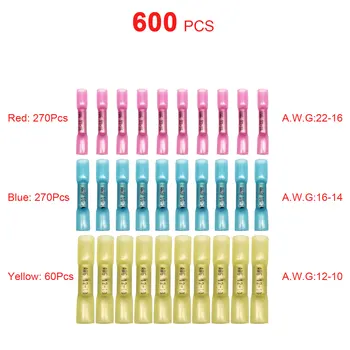 Hilitchi 22-16 16-14 12-10 Gauge Nylon Heat Shrink Waterproof Butt Splice Electrical Insulated Terminals Connectors Kit
Hilitchi 22-16 16-14 12-10 Gauge Nylon Heat Shrink Waterproof Butt Splice Electrical Insulated Terminals Connectors Kit