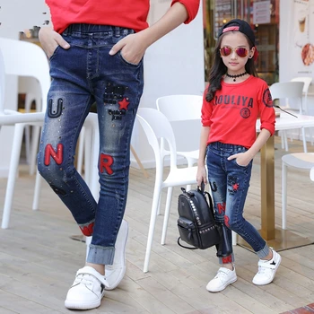 Female child jeans 2019 new autumn embroidery letter pants baby girls leggings kids casual pencil trousers fashion clothing
Female child jeans 2019 new autumn embroidery letter pants baby girls leggings kids casual pencil trousers fashion clothing