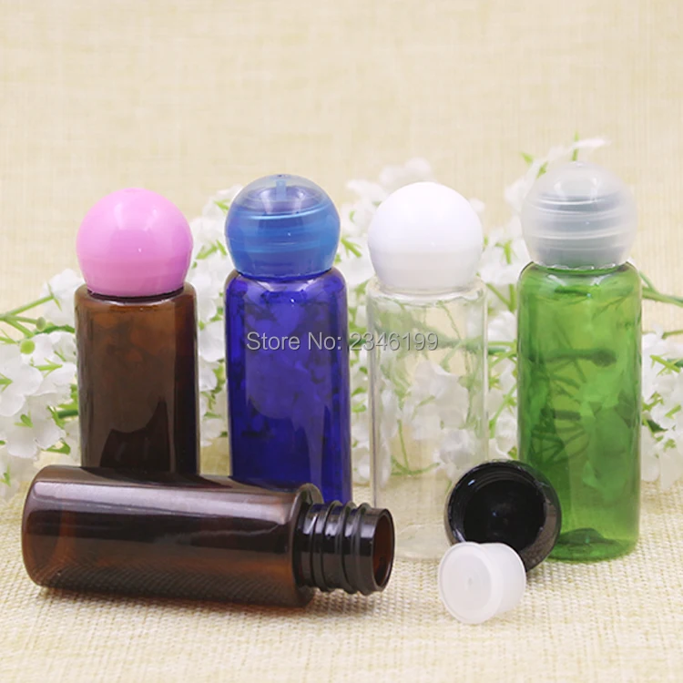 Plastic Bottle 20ml Empty Refillable Bottle Cosmetic Container Plastic Spherical Cover Emulsion Bottle Cosmetic Packaging (3)