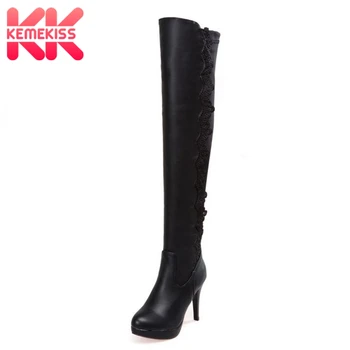 KemeKiss Fashion Women Over Knee Boots High Heel Warm Fur Shoes Women Lace Winter Thin Heel Wedding Lady Footwear Size 34-43
KemeKiss Fashion Women Over Knee Boots High Heel Warm Fur Shoes Women Lace Winter Thin Heel Wedding Lady Footwear Size 34-43