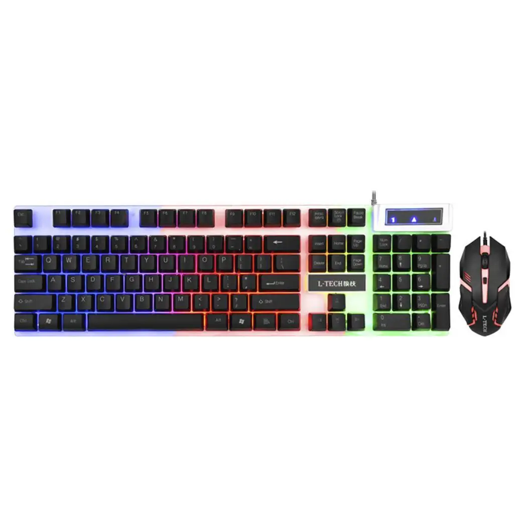 Multicolor Gaming Wired Optical Mouse Keyboard Black, White Set for 1.5M Laptop USB Computer Casual Gamer
Multicolor Gaming Wired Optical Mouse Keyboard Black, White Set for 1.5M Laptop USB Computer Casual Gamer