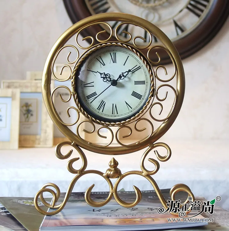10 Inches Table Clocks Creative Desk Clock European Pastoral Iron Clock Home Decor
10 Inches Table Clocks Creative Desk Clock European Pastoral Iron Clock Home Decor