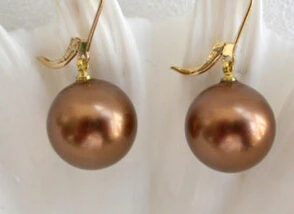 ry00880 stunning big 16mm round coffee south sea shell pearls dangle earrings 14K
ry00880 stunning big 16mm round coffee south sea shell pearls dangle earrings 14K