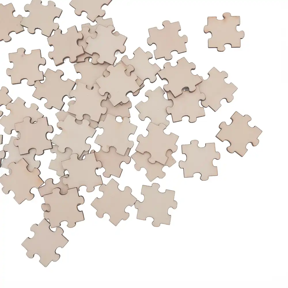 wooden puzzle pieces for crafts