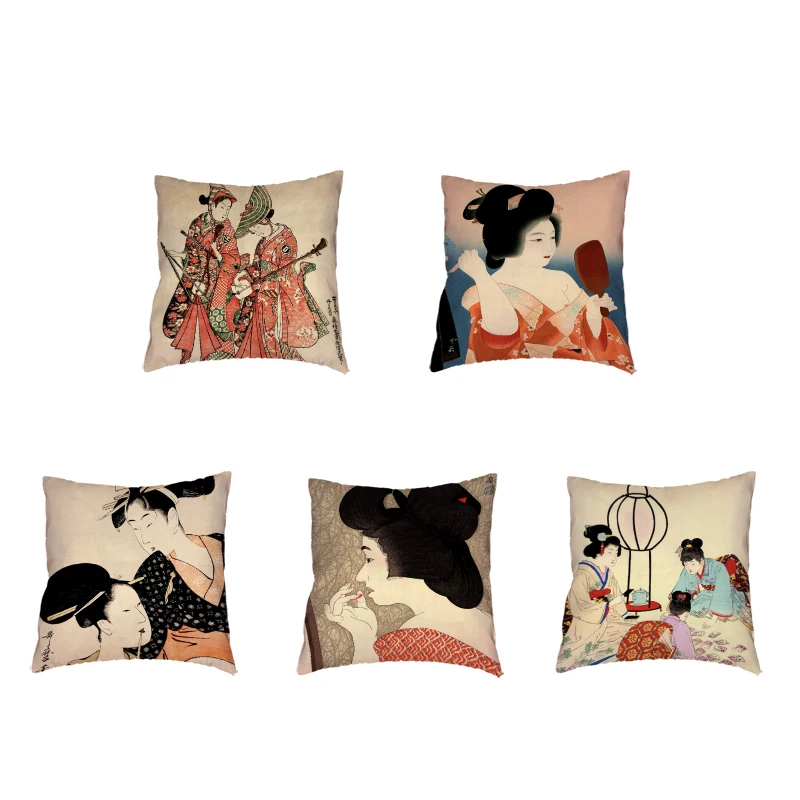 Japanese Retro Fashion Cushion Cover Polyester Peach Skin Beauty Teapot Pattern Tea House Family Floor Sofa Decorate Pillowcase
Japanese Retro Fashion Cushion Cover Polyester Peach Skin Beauty Teapot Pattern Tea House Family Floor Sofa Decorate Pillowcase
