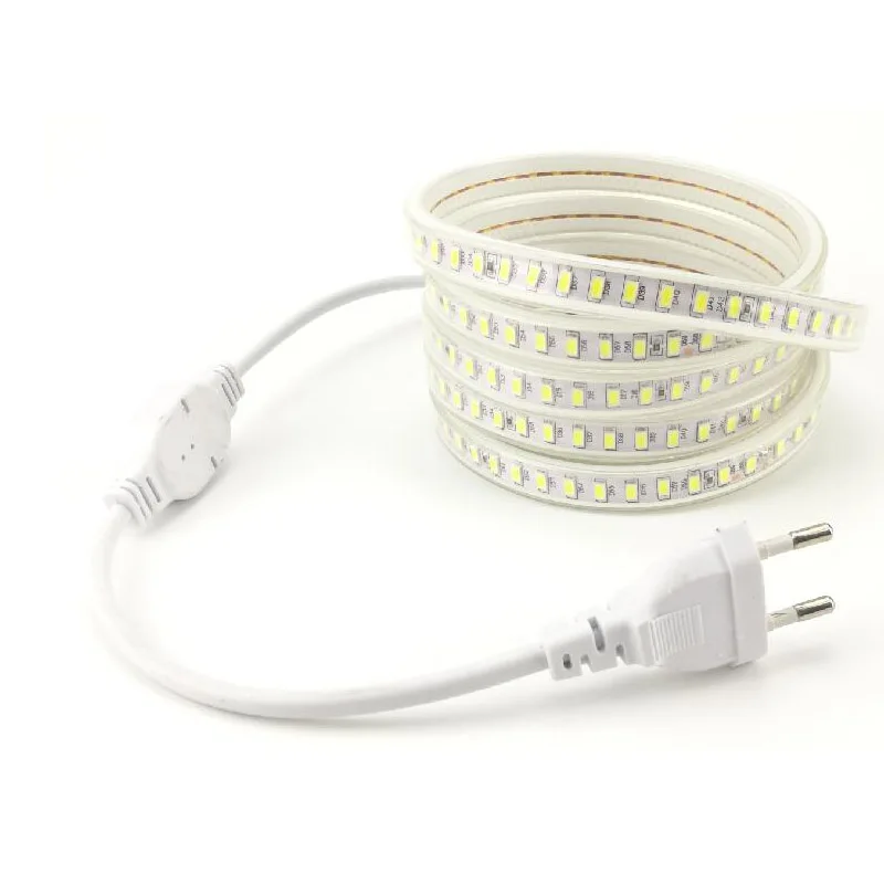 220V SMD 5730 LED Strip Lamp 120 L/M with EU Power Cord 1m 2m 4m 5m 10m 30m Waterproof IP67 Flexible Tape 3000K 6000K for Home
220V SMD 5730 LED Strip Lamp 120 L/M with EU Power Cord 1m 2m 4m 5m 10m 30m Waterproof IP67 Flexible Tape 3000K 6000K for Home