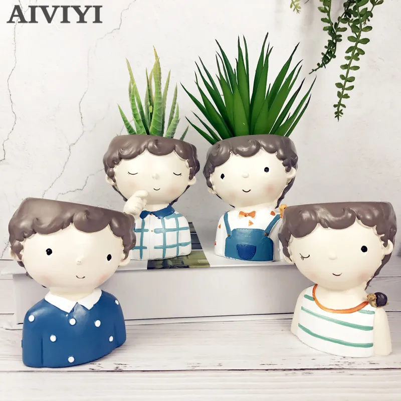 Flower Boy Planter Set - 4pcs European Style Succulent Plants Planter Pot Mini Bonsai Cactus Flower Pot Home Decor Craft
Flower Boy Planter Set - 4pcs European Style Succulent Plants Planter Pot Mini Bonsai Cactus Flower Pot Home Decor Craft