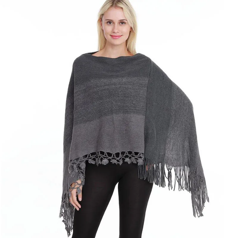 Fashion Women Winter Poncho Acrylic Knitted Shawl Ponchos Soft warm Tassel Poncho Cape Free Shipping
Fashion Women Winter Poncho Acrylic Knitted Shawl Ponchos Soft warm Tassel Poncho Cape Free Shipping
