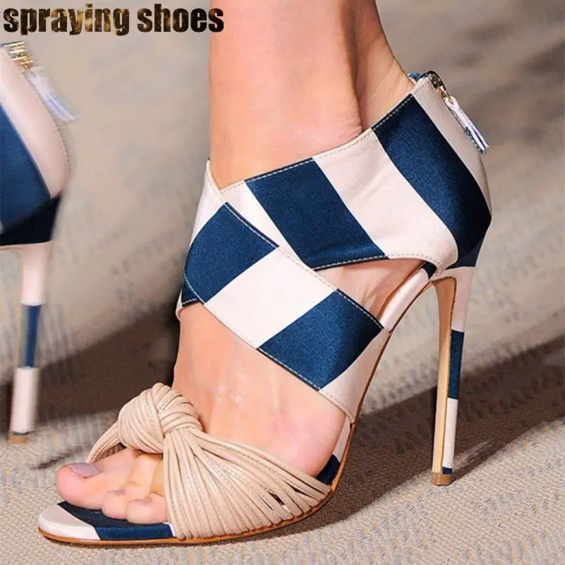 Stripe Women High Heels Sandals Open Toe Stiletto Gladiator Sandals Summer Pumps Rome Shoes 10CM 12CM Ladies Party Dress Shoes
Stripe Women High Heels Sandals Open Toe Stiletto Gladiator Sandals Summer Pumps Rome Shoes 10CM 12CM Ladies Party Dress Shoes