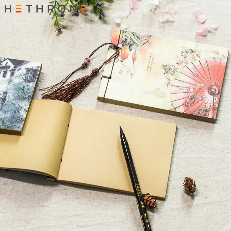 Hethrone Chinese style design Notebook Tassel Pendant notebook Retro Paper Stationery blank Handmade Sketchbooks Notepad
Hethrone Chinese style design Notebook Tassel Pendant notebook Retro Paper Stationery blank Handmade Sketchbooks Notepad