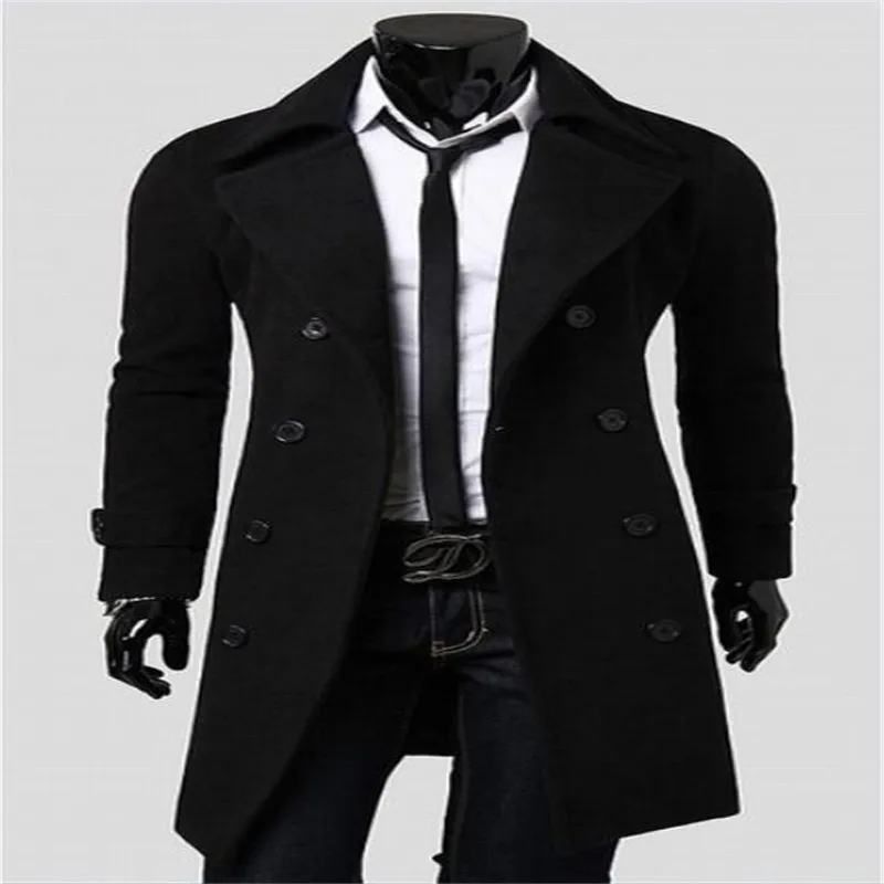 2018 New Men Wool Coat Brand New Quality Wool Blends Long Overcoat Male Winter Trench Pea Coat Drop Shipping top
2018 New Men Wool Coat Brand New Quality Wool Blends Long Overcoat Male Winter Trench Pea Coat Drop Shipping top