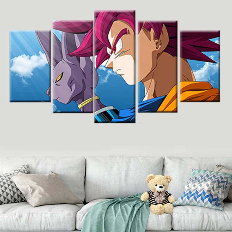 Canvas HD Print Picture Living Room Wall Art 5 Panel Goku Picture Frame Super Saiyan Dragon Ball Poster Nordic Home Decoration
Canvas HD Print Picture Living Room Wall Art 5 Panel Goku Picture Frame Super Saiyan Dragon Ball Poster Nordic Home Decoration