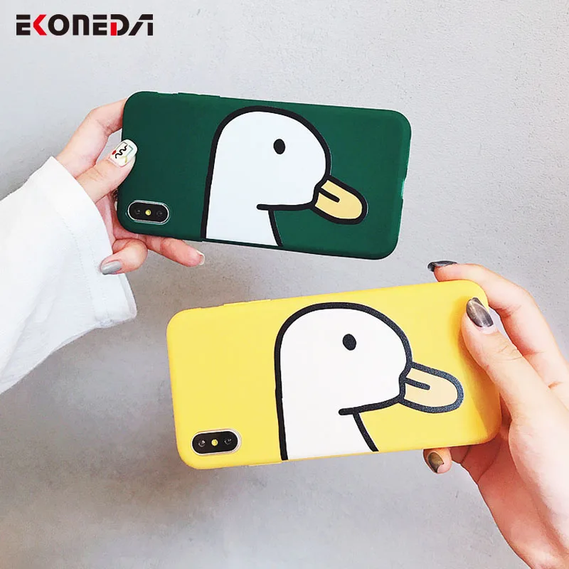 EKONEDA Phone Case For iPhone XR Soft Matte TPU Back Cover Cartoon Duck Printed Case For iPhone XS Max 6 6S 8 7 Plus
EKONEDA Phone Case For iPhone XR Soft Matte TPU Back Cover Cartoon Duck Printed Case For iPhone XS Max 6 6S 8 7 Plus