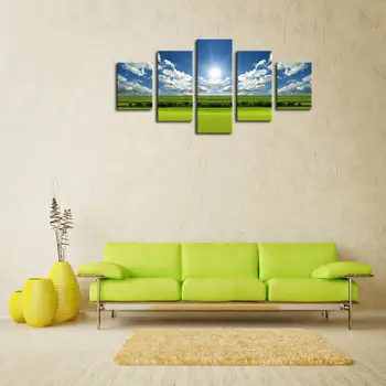 Unframed 5 Panels Lawn Sun Landscape Canvas Print Oil Painting Modern Canvas Wall Art for Wall Decor Home Decoration Artwork
Unframed 5 Panels Lawn Sun Landscape Canvas Print Oil Painting Modern Canvas Wall Art for Wall Decor Home Decoration Artwork