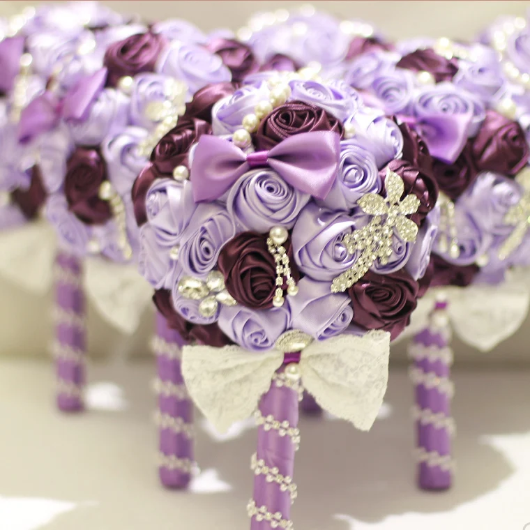 Light Purple brooch bouquet Silk Bride Bridal Wedding Bouquet Bridesmaid Multicolor various colors Cloth roses bouquets 6 inch
Light Purple brooch bouquet Silk Bride Bridal Wedding Bouquet Bridesmaid Multicolor various colors Cloth roses bouquets 6 inch