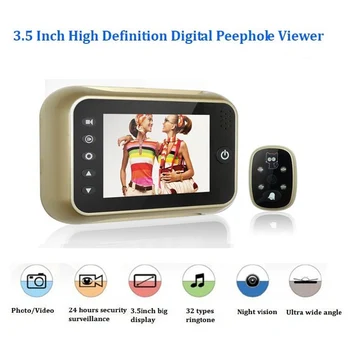 New 3.5inch Wireless Peephole Video Ring IR Night VisionSupport to Max 32G Electronic Cat's Eye Door Bell Monitor
New 3.5inch Wireless Peephole Video Ring IR Night VisionSupport to Max 32G Electronic Cat's Eye Door Bell Monitor