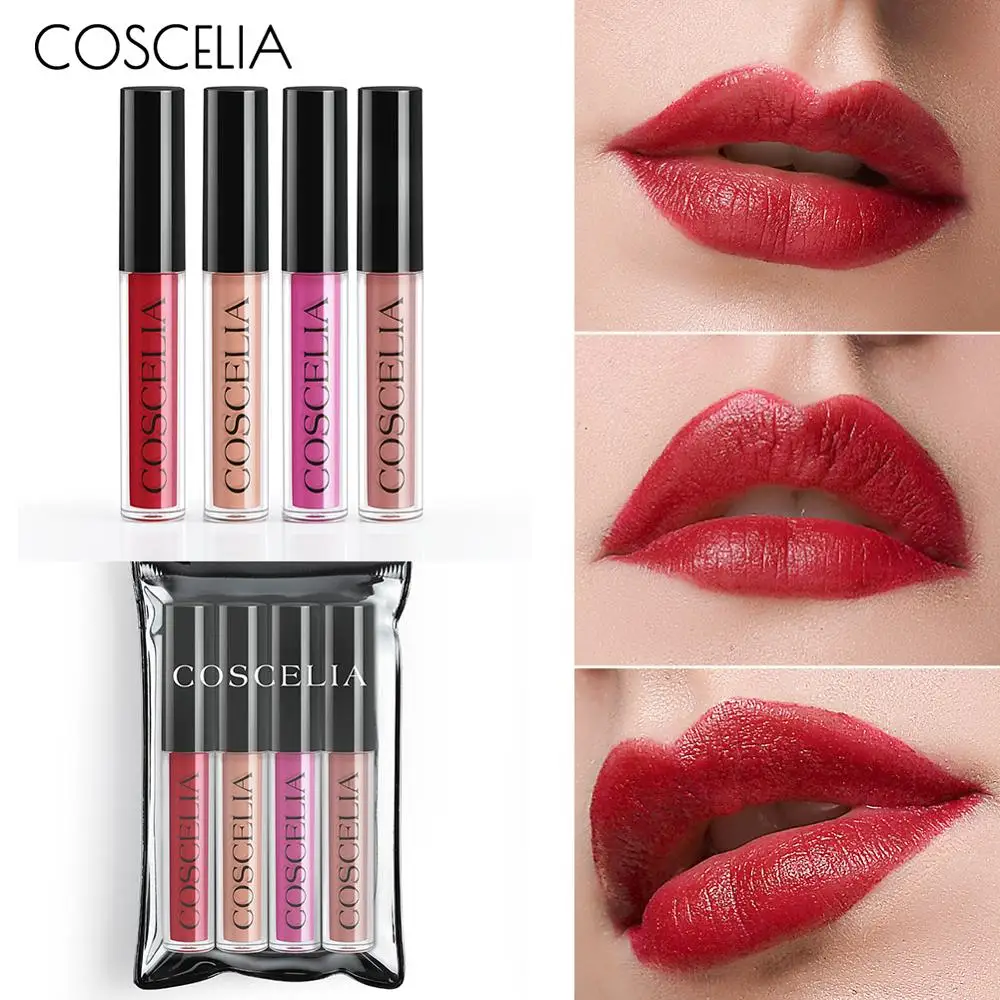 COSCELIA 2019 4Pcs/Set Waterproof Matte Lipstick Fashion Moisture Smooth Lip Stick Long Lasting Lip Gloss Cosmetic Beauty Makeup
COSCELIA 2019 4Pcs/Set Waterproof Matte Lipstick Fashion Moisture Smooth Lip Stick Long Lasting Lip Gloss Cosmetic Beauty Makeup
