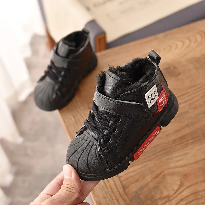 Boys Shoes Kids Baby Boots Autumn/winter Children High-top Shoes Leather Cotton Plush Velvet Girls Casual Boots Waterproof
Boys Shoes Kids Baby Boots Autumn/winter Children High-top Shoes Leather Cotton Plush Velvet Girls Casual Boots Waterproof